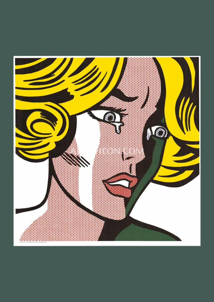 Lithograph Lichtenstein - Roy Lichtenstein: 'Frightened Girl' 1984 Offset-lithograph