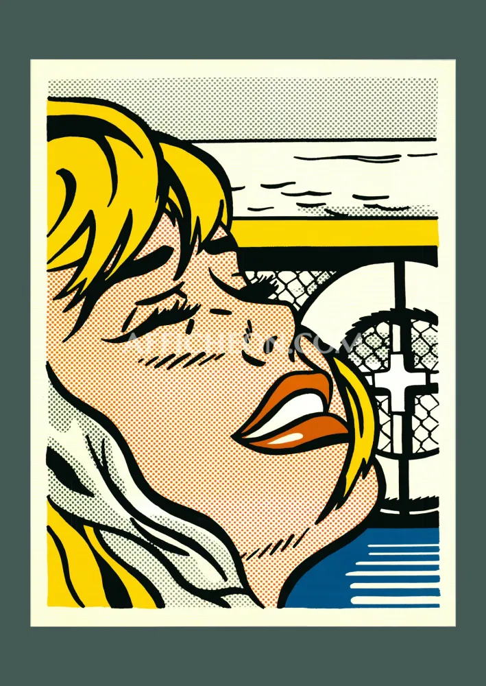 Lithograph Lichtenstein - Roy Lichtenstein: 'Shipboard Girl' 1982 Offset-lithograph