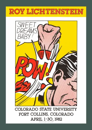Lithograph Lichtenstein - Roy Lichtenstein: 'Sweet Dreams, Baby!' 1982 Offset-lithograph