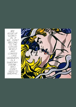 Lithograph Lichtenstein - Roy Lichtenstein: 'We Rose Up Slowly' 1969 Offset-lithograph