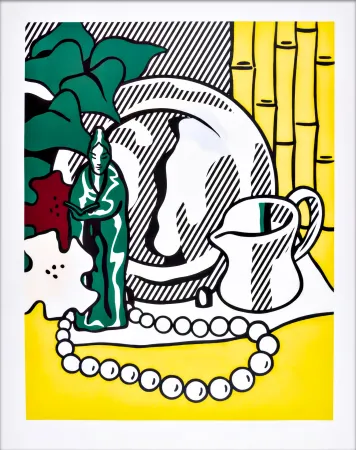 Screenprint Lichtenstein - Still Life with Figurine 