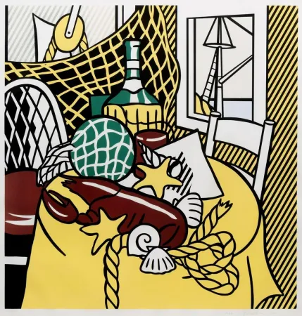 Screenprint Lichtenstein - Still Life with Lobster