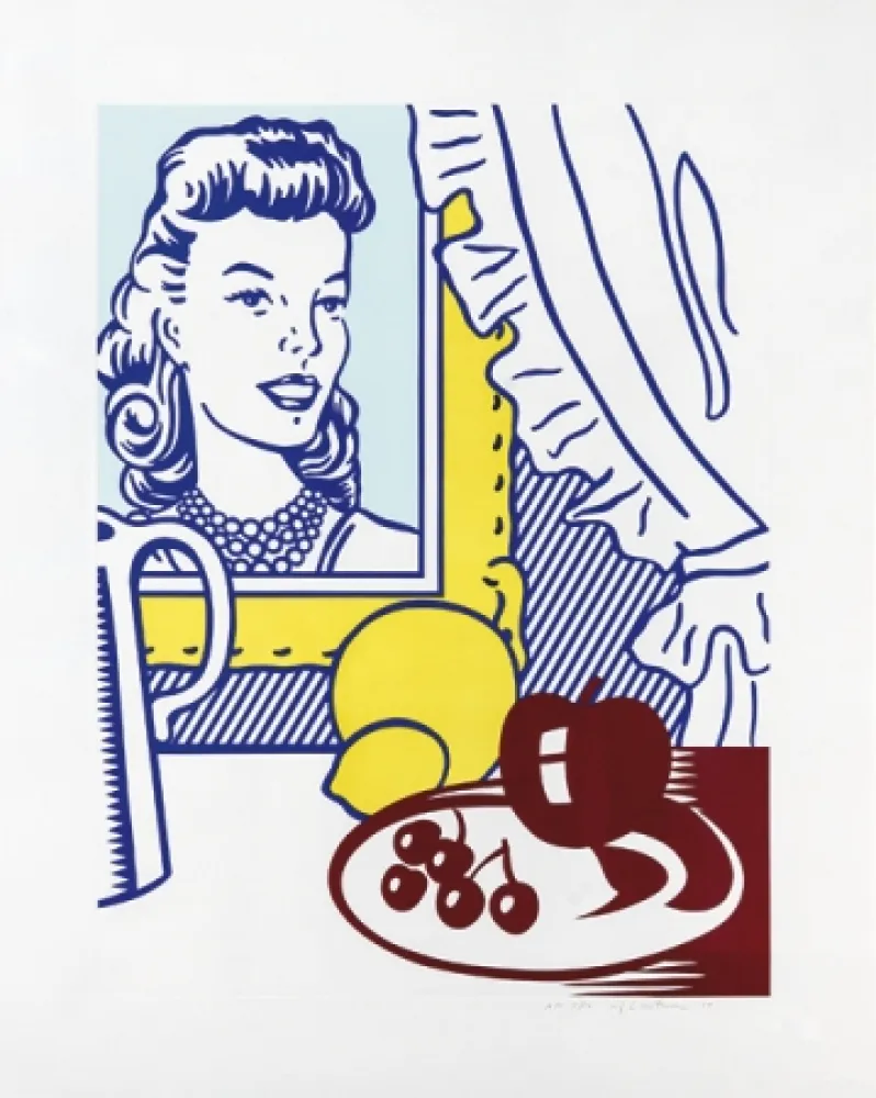 Lithograph Lichtenstein - Still Life with Portrait