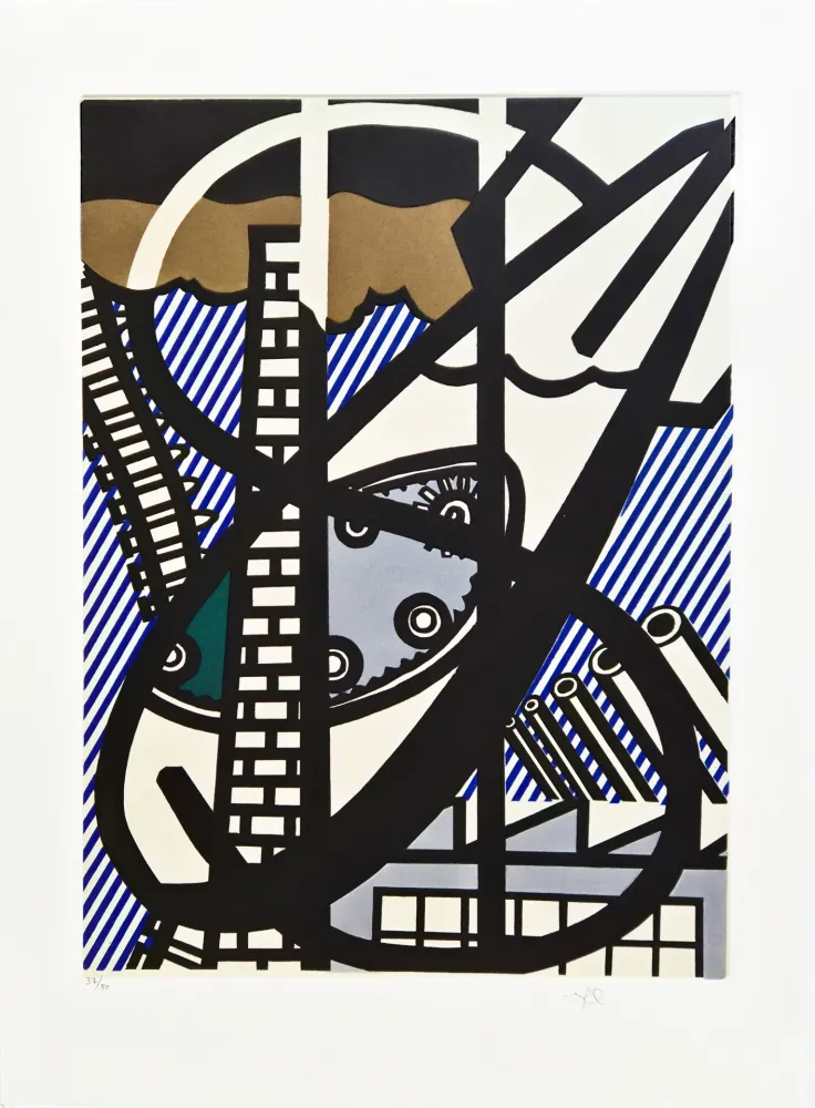 Etching And Aquatint Lichtenstein - Une Fenêtre ouverte sur Chicago’