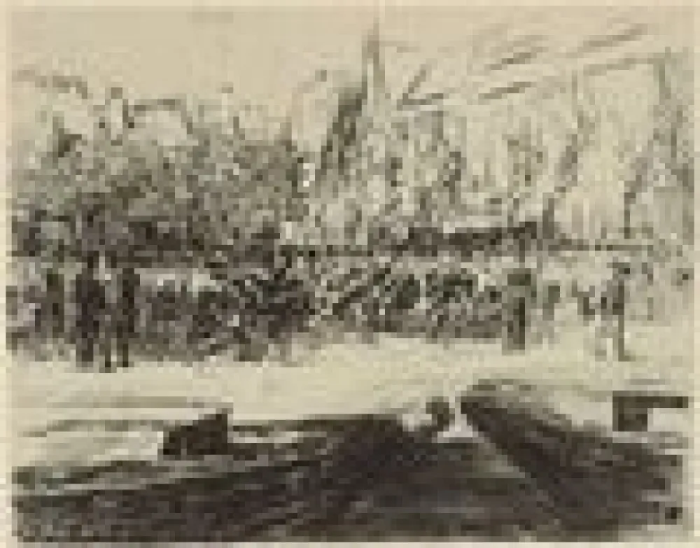 Etching Liebermann - Rindermarkt in Leiden