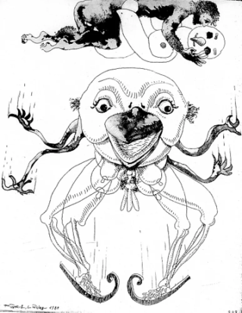 Illustrated Book Lindner - 7 Acqueforti 1980