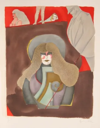 Lithograph Lindner - Blondie