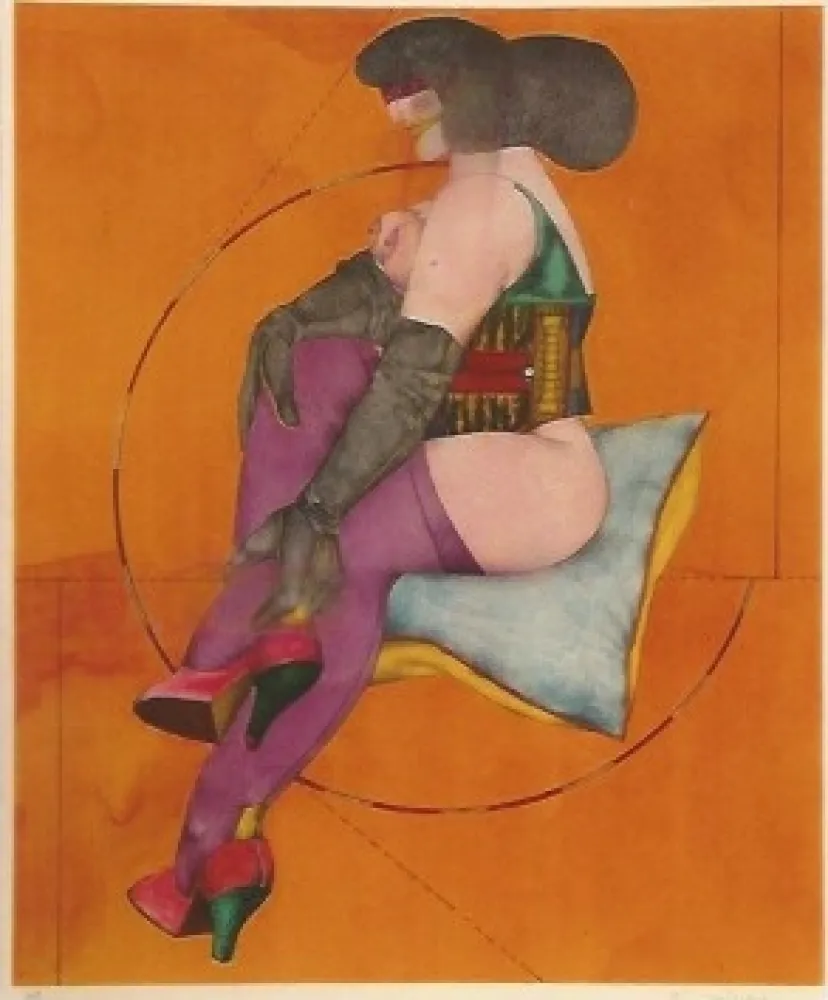 Lithograph Lindner - Circle and Pillow