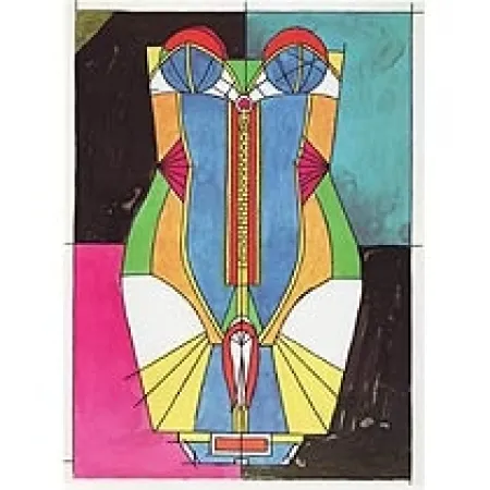 Screenprint Lindner - Corsage