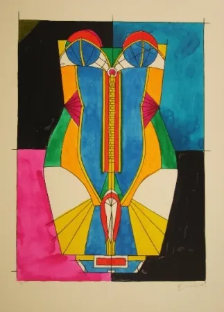 Screenprint Lindner - Corsage