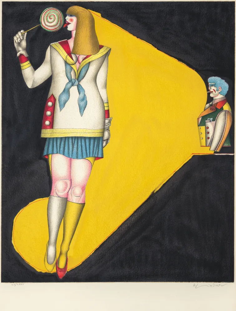 Lithograph Lindner - Lolly Pop
