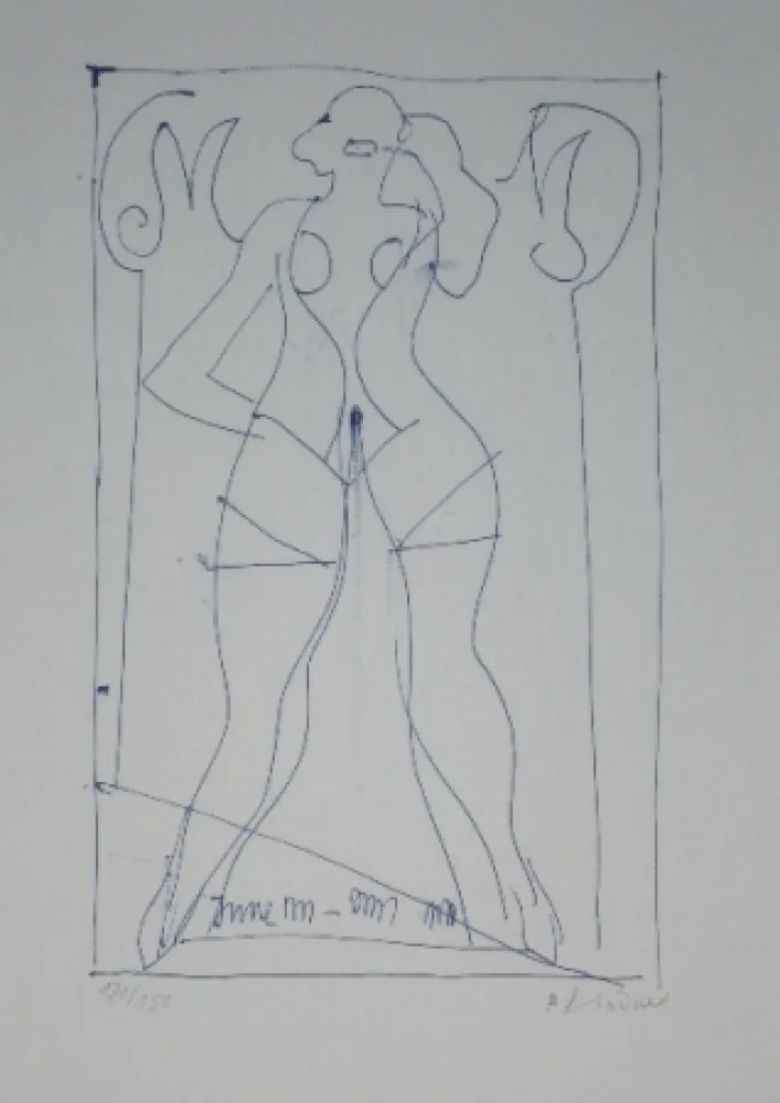 Lithograph Lindner - Marylin was here 10