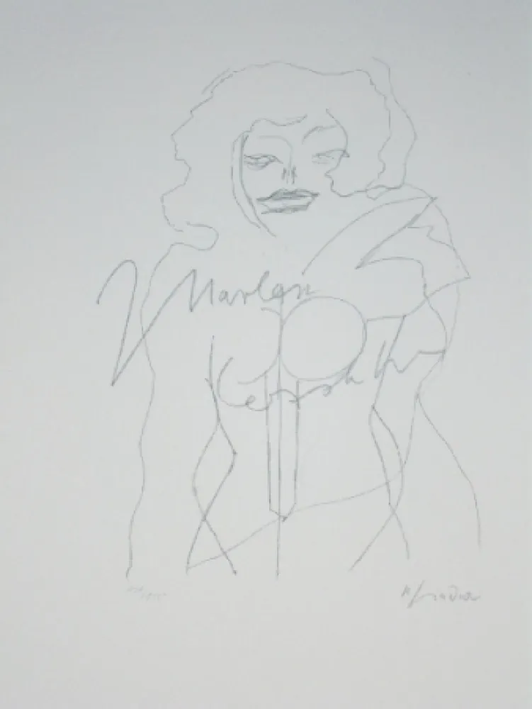 Lithograph Lindner - Marylin was here 12