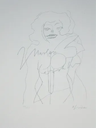 Lithograph Lindner - Marylin was here 12