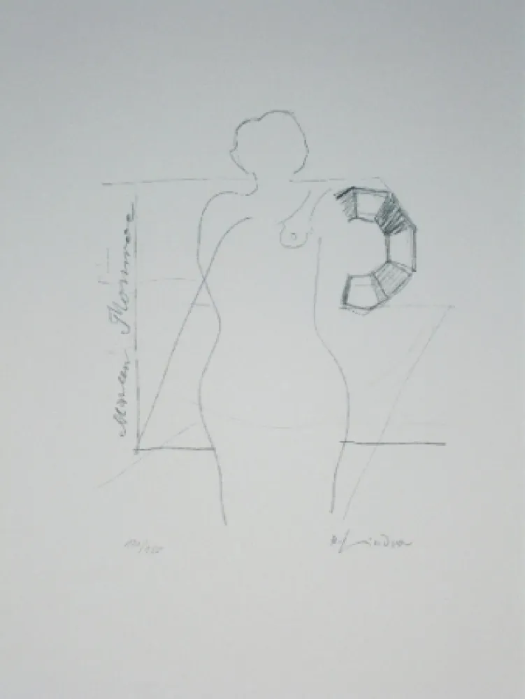 Lithograph Lindner - Marylin was here 14