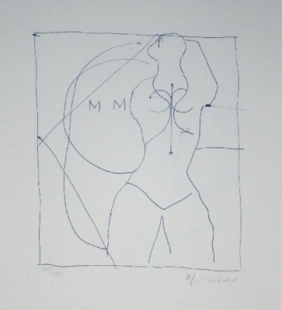 Lithograph Lindner - Marylin was here 16