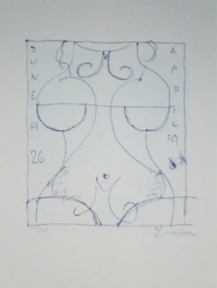 Lithograph Lindner - Marylin was here 17