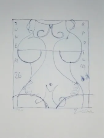 Lithograph Lindner - Marylin was here 17