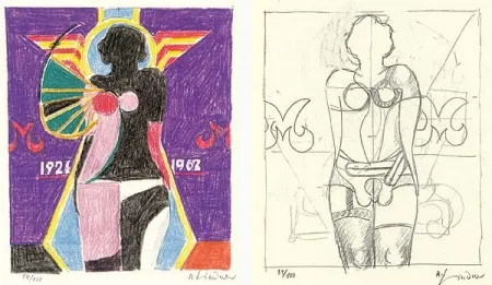 Lithograph Lindner - Marylin was here - 17 handsigned prints