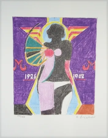 Lithograph Lindner - Marylin was here 2