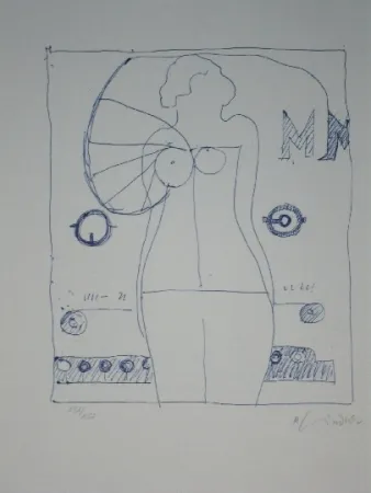 Lithograph Lindner - Marylin was here 9