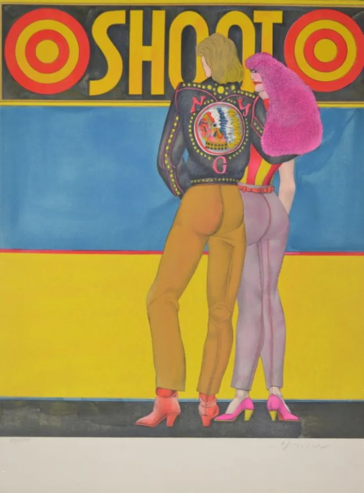 Lithograph Lindner - Shoot