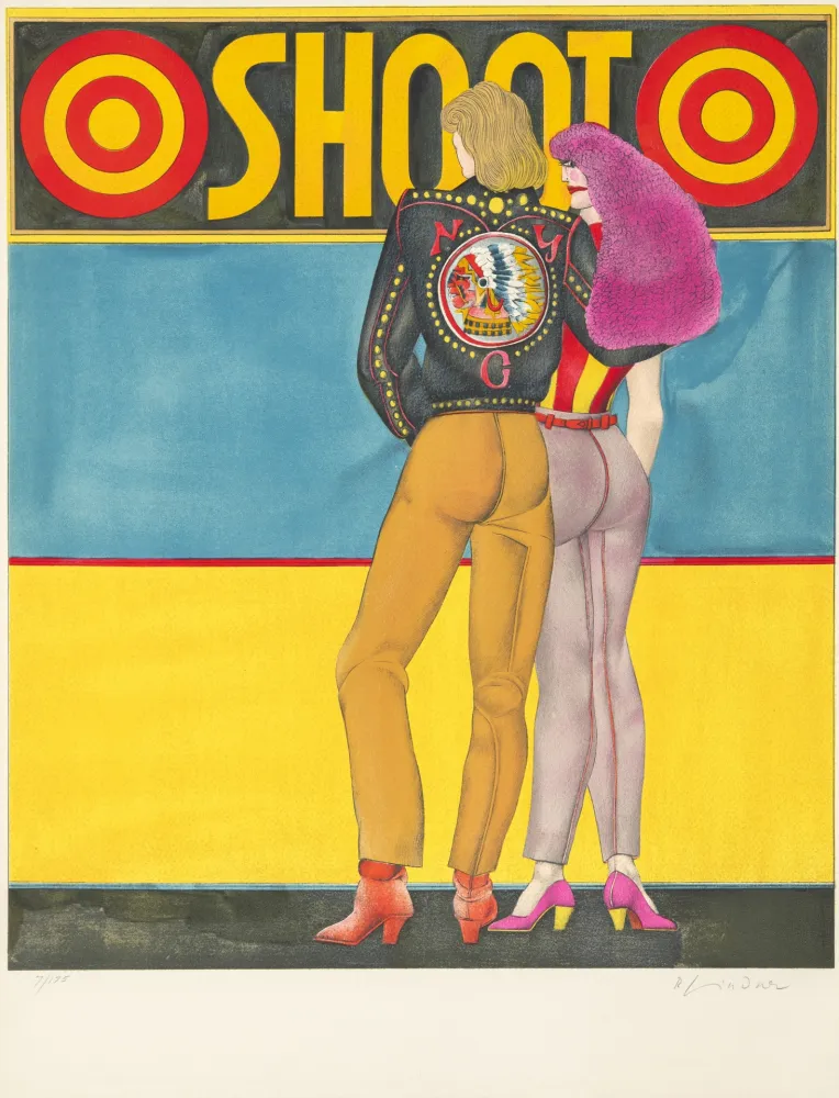 Lithograph Lindner - Shoot