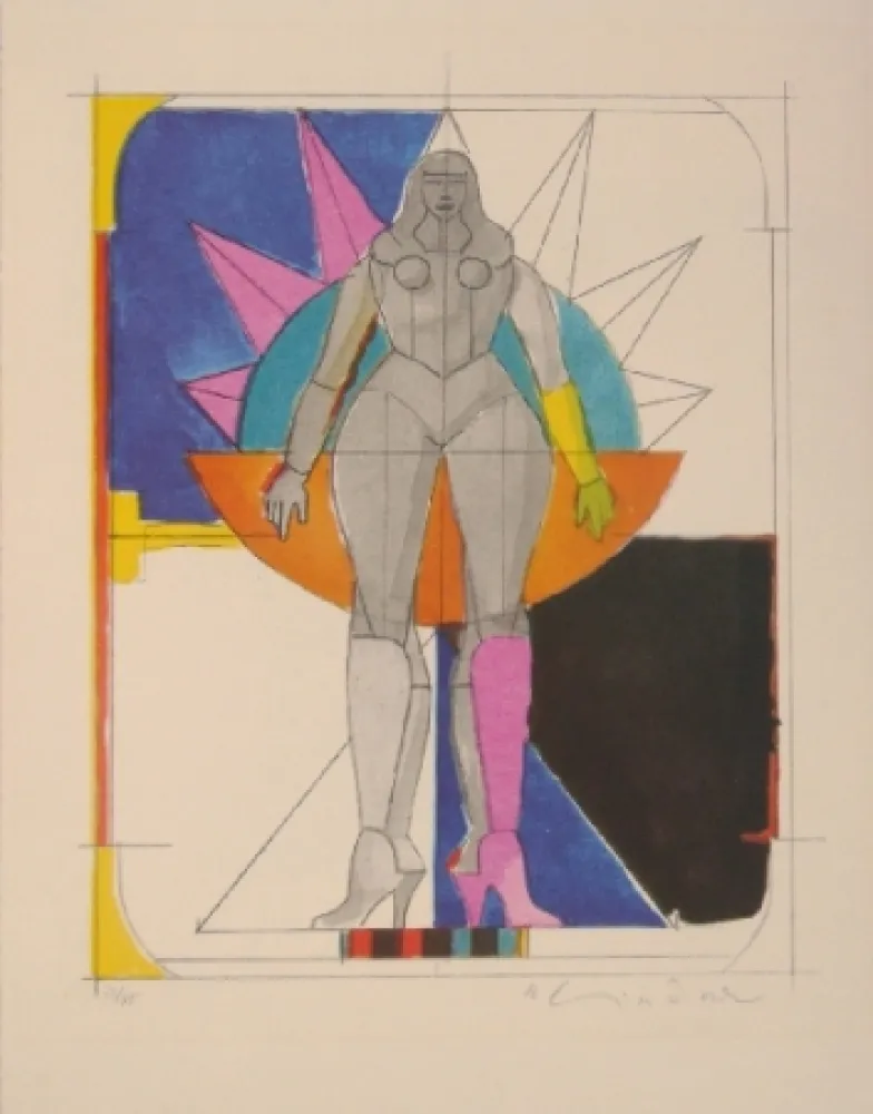 Lithograph Lindner -  Untitled I 