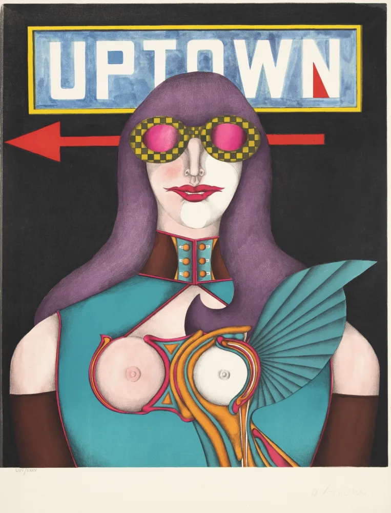 Lithograph Lindner - Uptown