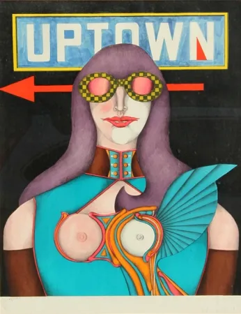 Lithograph Lindner - Uptown