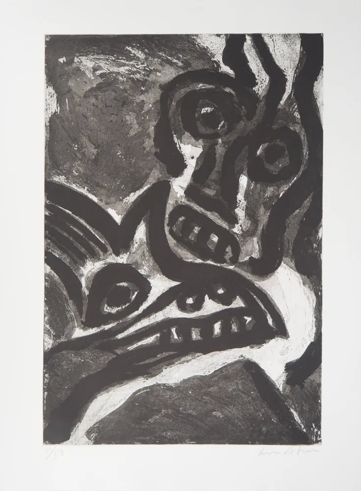 Etching Lindstrom - L'Homme et l'animal