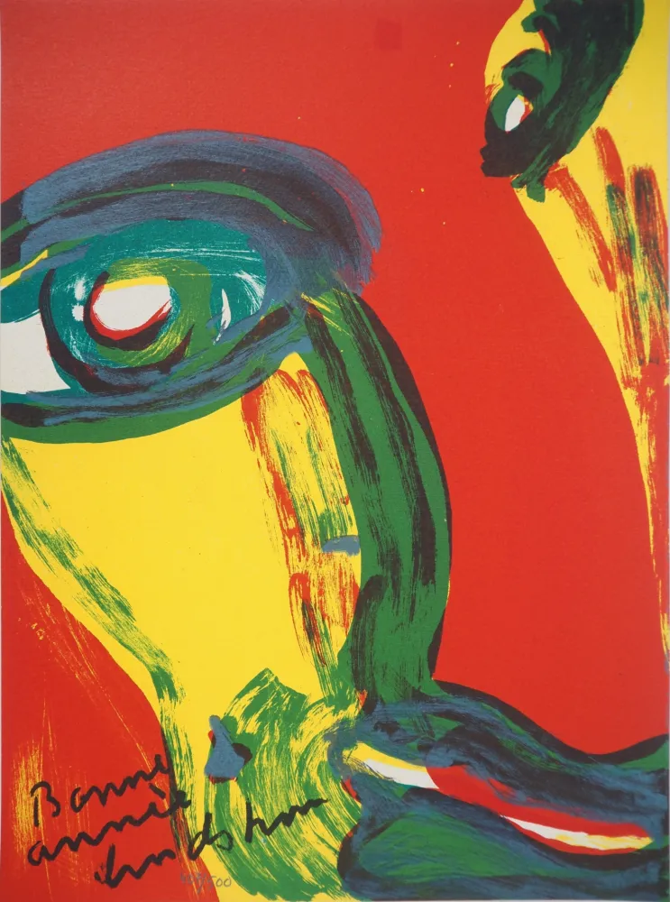 Lithograph Lindstrom - Portrait fauve