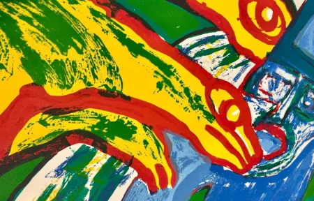 Lithograph Lindstrom - Yellow Dragon  