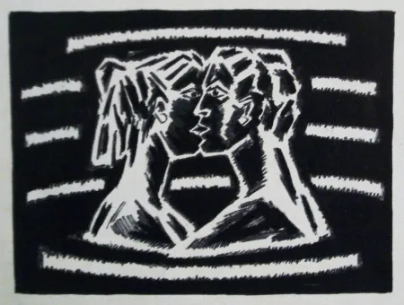 Lithograph Llimos - Bes a l'aigua