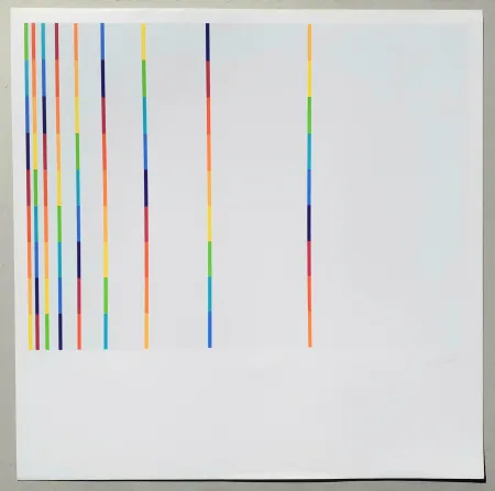 Screenprint Lohse - 12 vertical and horizontal progressions