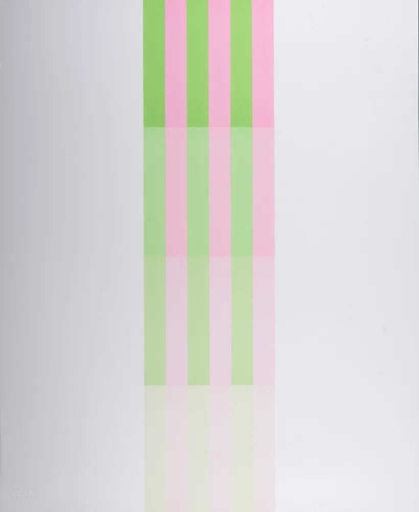 Lithograph Lohse - Farbstreifen - Hand-signed