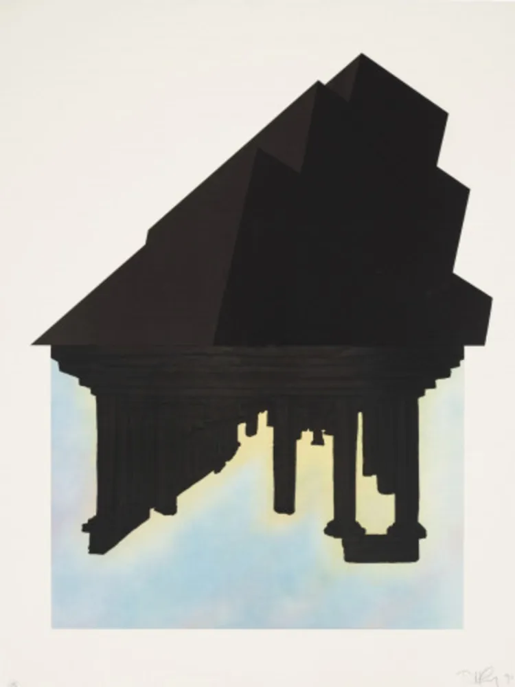 Lithograph Longo - Black Palms