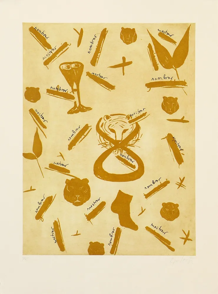 Etching Lootz - Leaves I