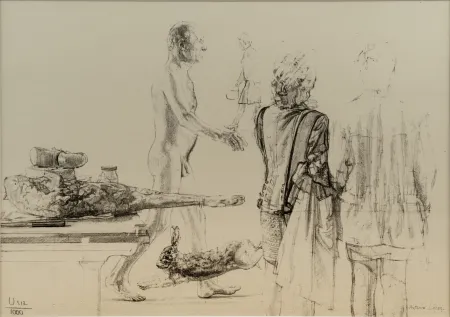 Lithograph López Garcia - Fábula