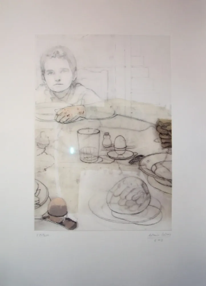 Engraving Lopez - La cena