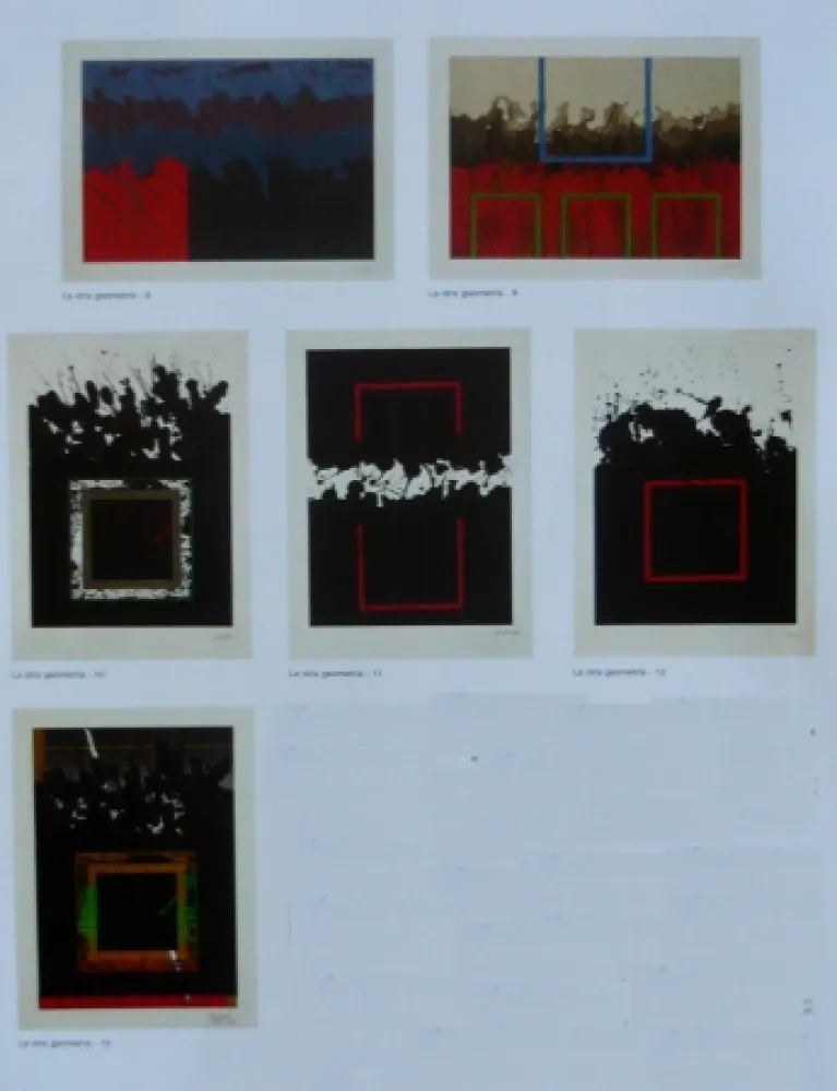 Lithograph Lopez Osornio - La otra geometria _ 6 lithographs