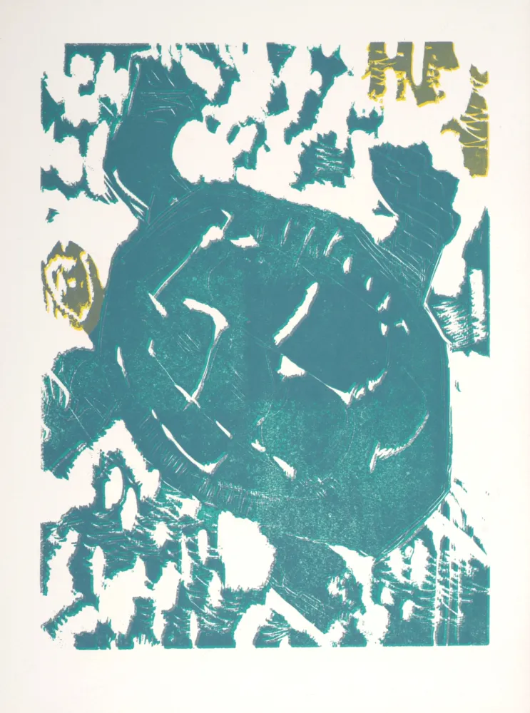 Woodcut Lorjou - La Tortue, 1965