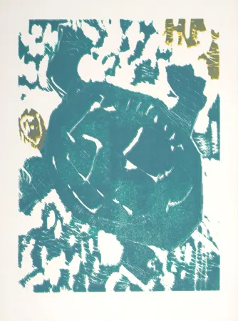Woodcut Lorjou - La Tortue, 1965