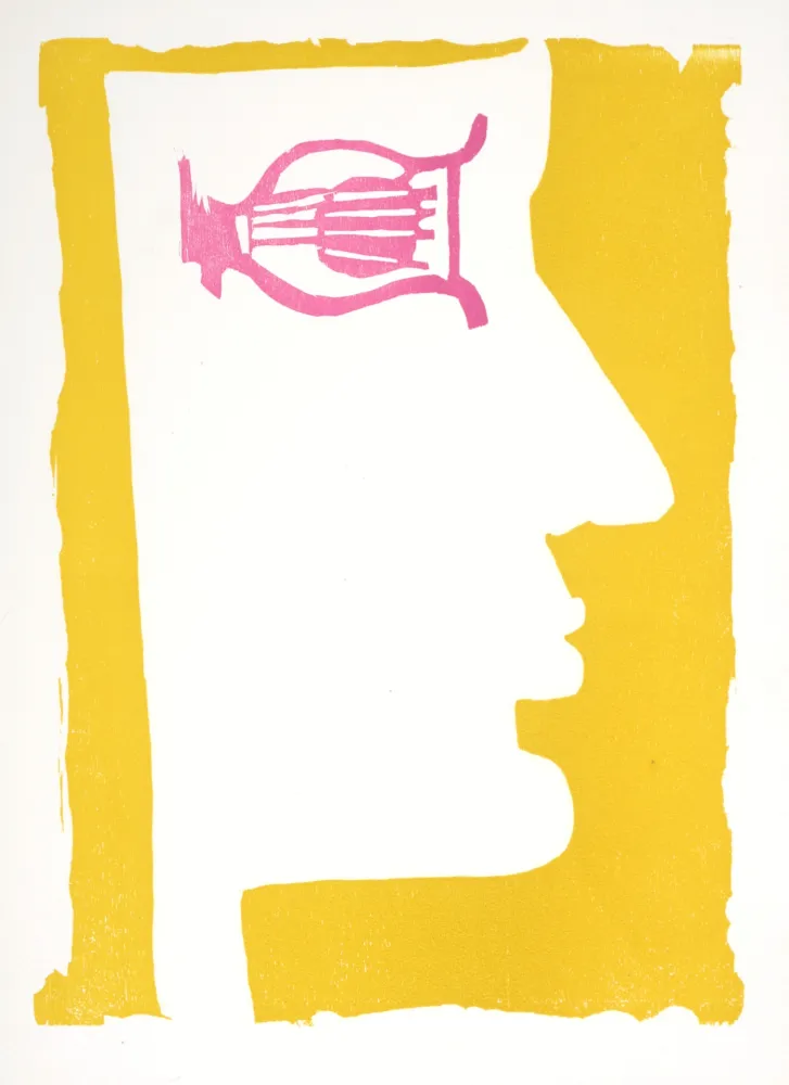 Woodcut Lorjou - Orphée, 1965