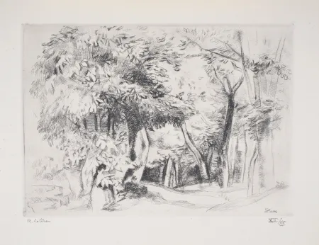Etching Lotiron - L'entrée de la forêt