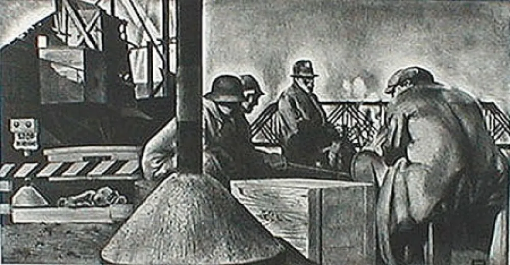 Lithograph Lozowick - Dead End