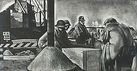 Lithograph Lozowick - Dead End