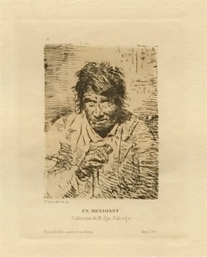 Etching Lucas - Le mendiant (The Beggar)