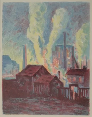 Lithograph Luce - Hochöfen