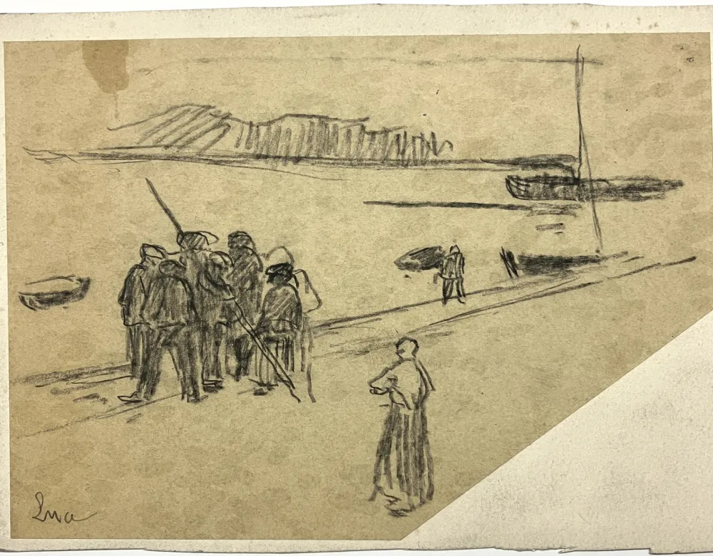 No Technical Luce - Personnages et falaises. Vers 1900. 